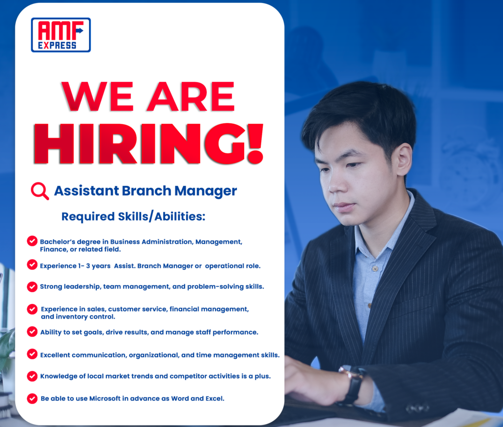 Career Opportunity at AMF Express Co., Ltd